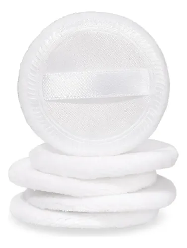 5x Maquillaje Polvo Aplicador Polvo Esponja Cojín De Blanco