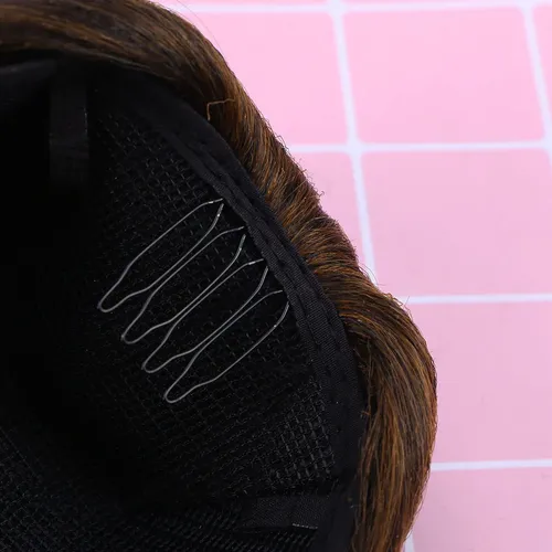 Peluca De Fibra Sintética Para Extensión De Cabello Con Pinz Black, Dark Brown, Brown Talle Única