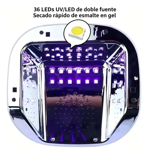 Lámpara Uv Led Uñas 4 Modos Temporizador Pantalla Digital