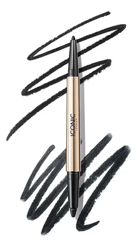 Delineador De Ojos Iconic London Smokey Eye Duo Kajal Eyelin Color Midnight Black