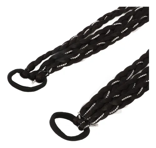 Peluca Trenzada Con Extensión De Cabello Negro