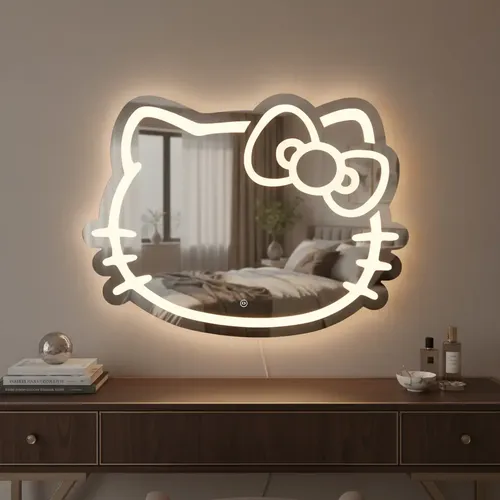 Espejo Trikceri Kitty Led Touch Luz Fría 60×40 Cm