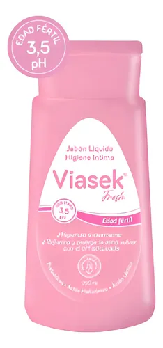 Jabon Liquido Intimo Viasek Fresh Ph 3.5 Edad Fertil 200 Ml