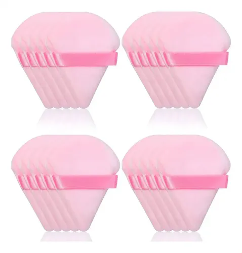 12 Esponjas Maquillaje Triangulo Veludo