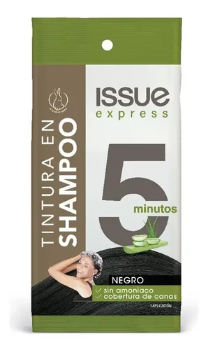 Pack Tintura En Shampoo Issue Express 5 Minutos Negro