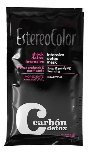 ESTEREO COLOR SHOCK CARBON DETOX SACH 50 Gr Caja x 10 Unid