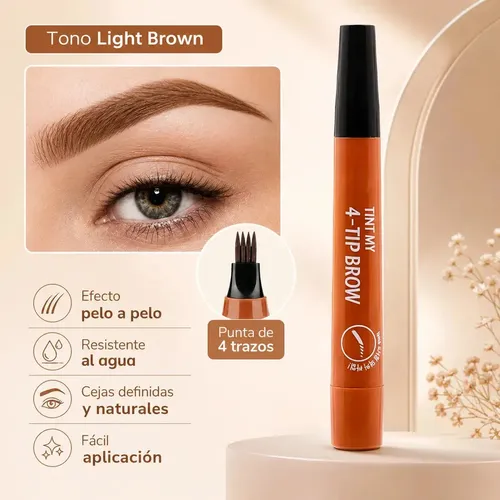 Delineador Cejas Regina Microblading Efecto Pelitos Marrón Claro 01