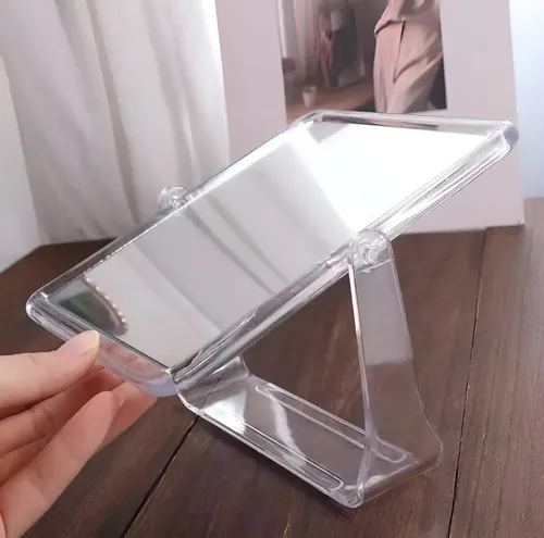 Espejo De Maquillaje Con Pie Dos Caras Aumento Mesa 360°