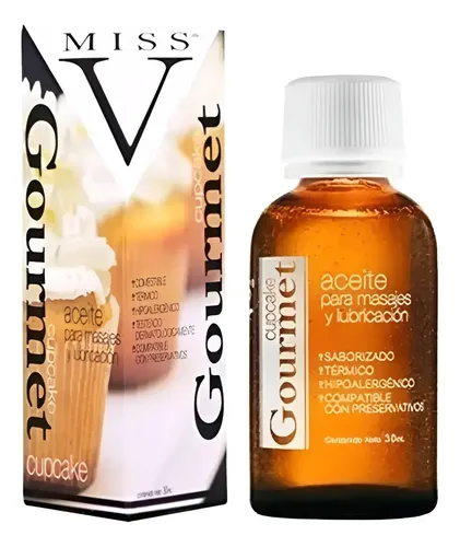 Aceite Lubricante Masajes Comestible Miss V Cupcake