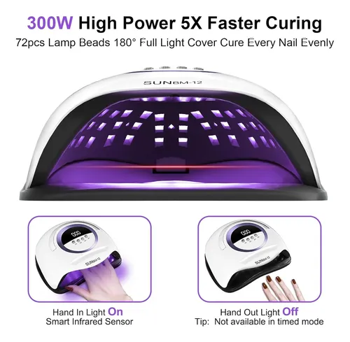 Lámpara Uv Led Profesional 300w Secado Rápido Uñas