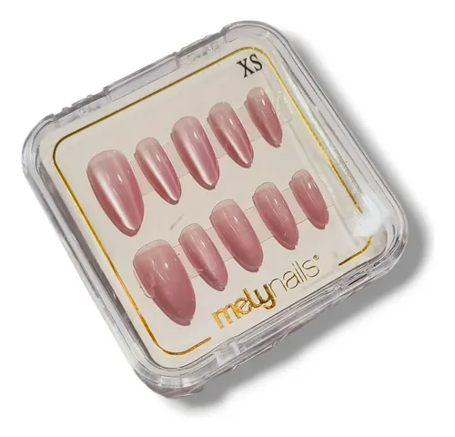 Uñas Postizas Press On Nails Cat Eye/ Ojo De Gato Con Kit
