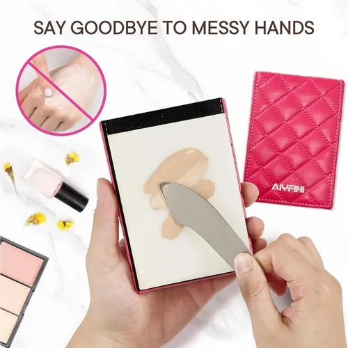 Paleta De Maquillaje Portátil Alyfini Con Espejo Y Hojas