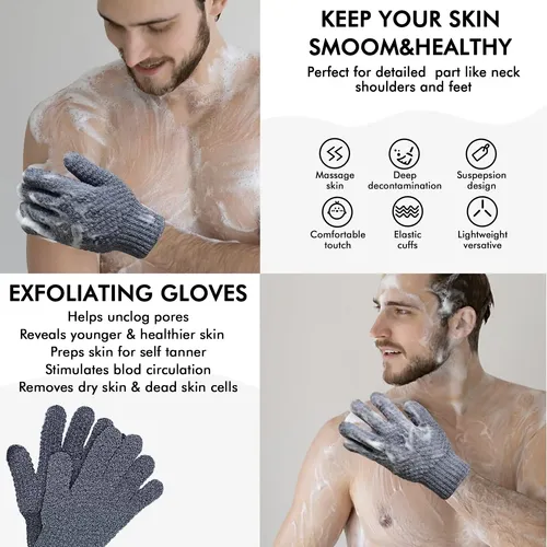 Guantes Exfoliantes Pesados Para Baño Y Ducha