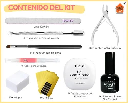 Kit Manicura Gel Uv Uñas Esculpidas Semipermanente Completo