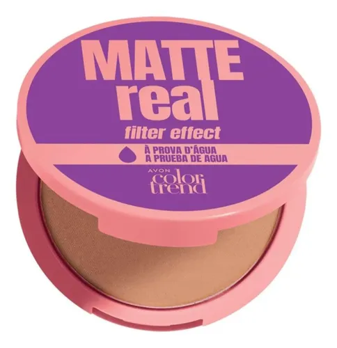 Avon Ctrend Matte Real Polvo Compacto A Prueba De Agua 8g