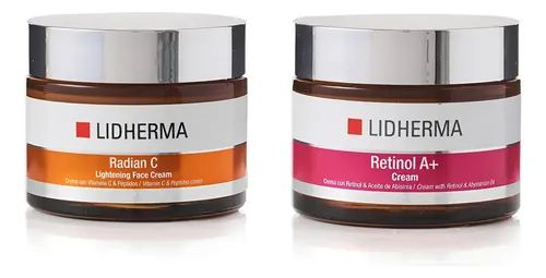 Retinol A+ Y Radian C Cream Vitamina C Arbutina Lidherma
