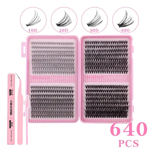 [jjm] Cmayome 640pcs Kit 4 Estilos, D-curl 10-100d With