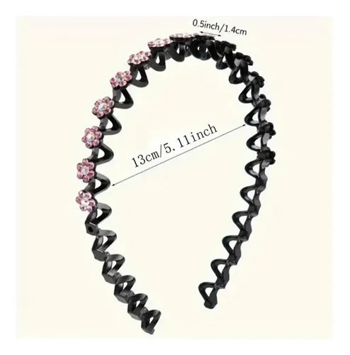 Vincha Peineta Con Strass Y Cuentas X4 Mujer 4 Pieces/pack