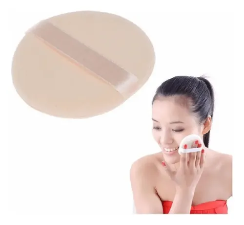 Set X 12 Esponjas Maquillaje Aplicador Polvo Facial C Cinta