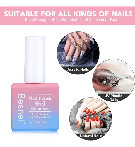 Removedor De Esmalte De Uñas De Gel, Paquete De 3