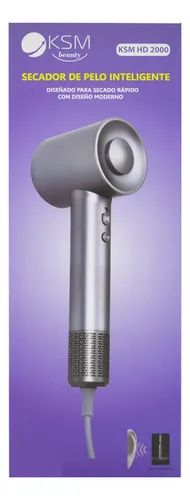 Ksm Beauty Secador De Pelo Inteligente Rápido Hd 2000 Gris
