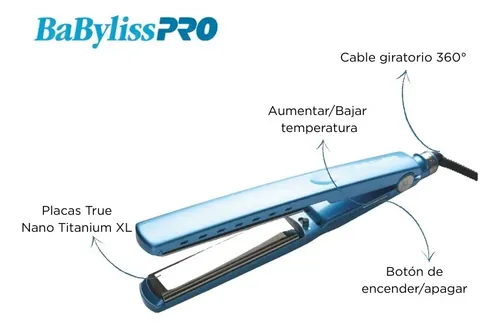 Plancha 9091 Nano Titanium Xl Babyliss Pro