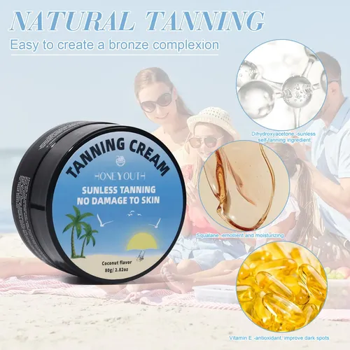 Loción Autobronceadora Cajallin De Coco 85 Ml Para Rostro Y