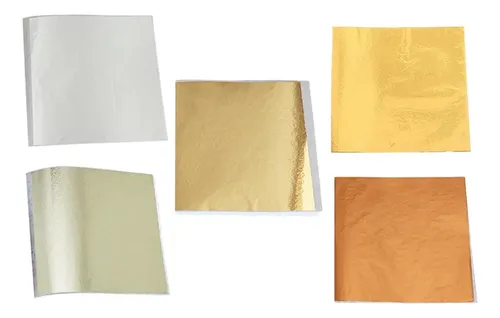 500 Hojas De Papel De Transferencia De Lámina De Oro De
