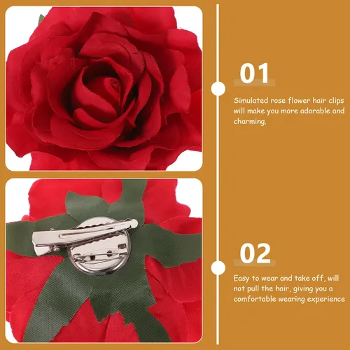 12 Piezas Pinza De Pelo Con Rosas Florales Para Novia