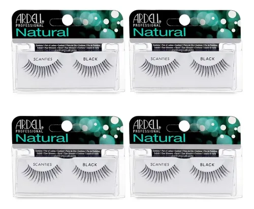 Pestañas Postizas Ardell Scanties Negras Pack X4