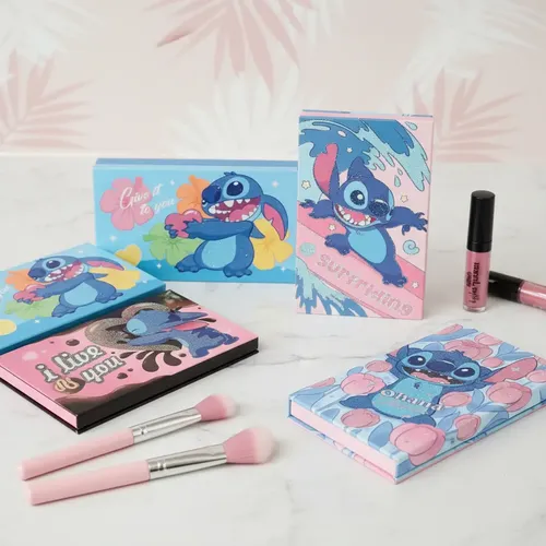 Kit Maquillaje Stitch Paleta Sombras Gloss Brochas Rimel +