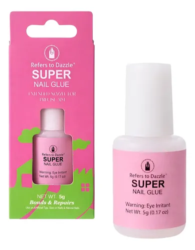 Pegamento Super Nail Glue P/ Uñas Postizas Tips C/pincel