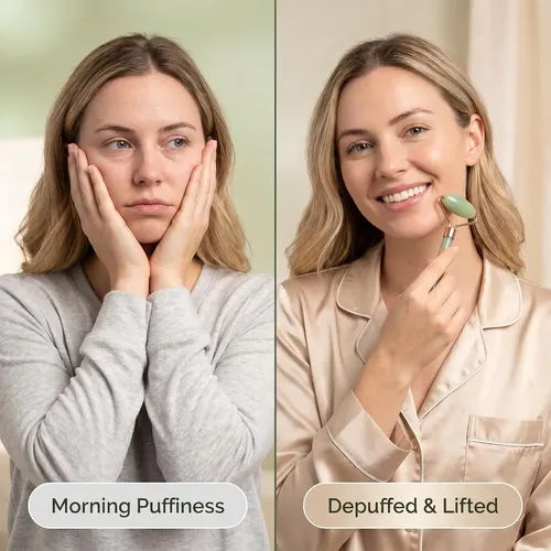 Rodillo De Jade Verde Facial Para Masajes Y Antiedad