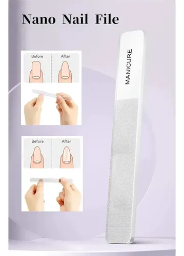 Set Manicura 4 Piezas De Acero Carbon Con Estuche