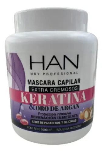 Han Mascara Keratina Y Argan Nutricion Baño De Crema 1000 Gr