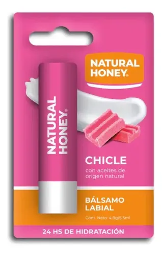 Balsamo Labial Sabor Chicle Natural Honey Humectante