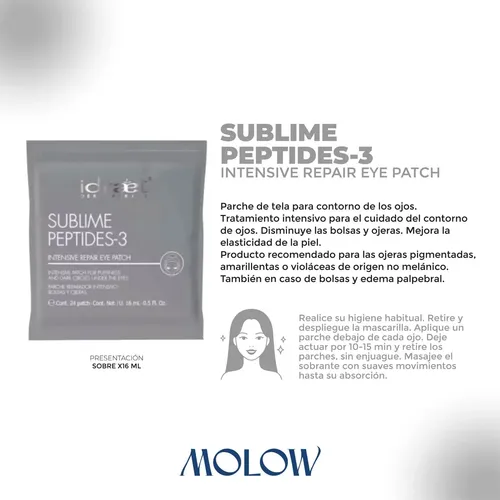 Idraet Sublime Peptides-3 Parche Reparador Intensivo Momento De Aplicación Día/noche Tipo De Piel Todo Tipo De Piel