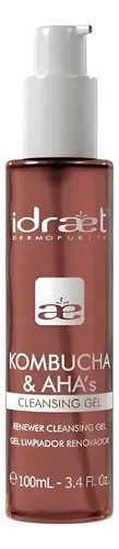 Idraet Kombucha & Aha’s Gel De Limpieza Renovador X 100ml. Todo Tipo De Piel Día/noche