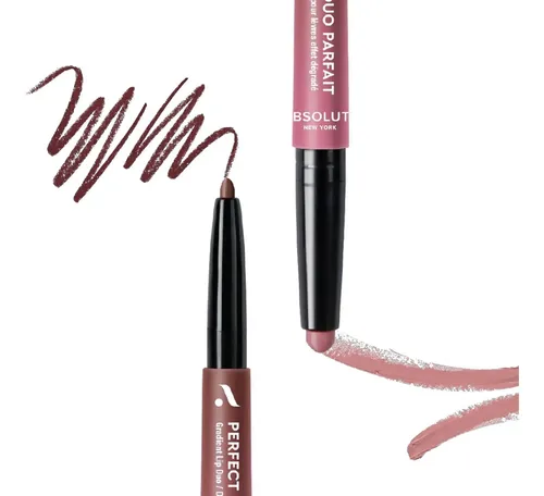 Dúo Labial Satinado Y Delineador Absolute New York