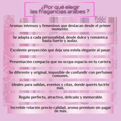 Kit X 4 Perfumes Árabes Tubitos 35ml Para Mujer