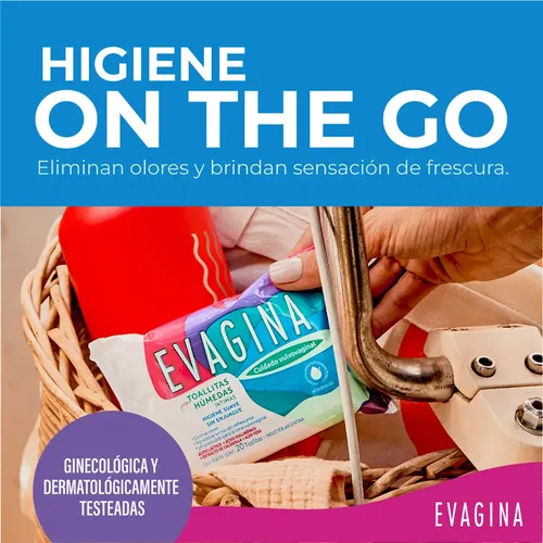 Evagina Toallitas Húmedas Intimas Higiene Sin Enjuague 20u