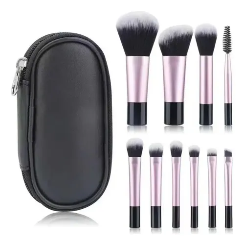 Set 10 Brochas De Maquillaje Profesional Cosmético