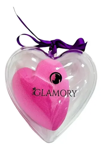 Esponja Maquillaje Corazón Glamory Dark Fuchsia Fucsia Grande