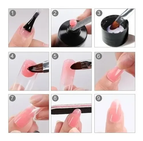 Kit Gel Uv Led Para Capsulas Dual System Poligel Gelificadas