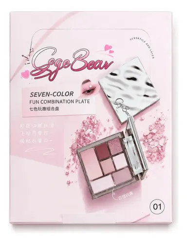 Paleta De Sombras Gege Bear 7 Colores Con Espejo X02