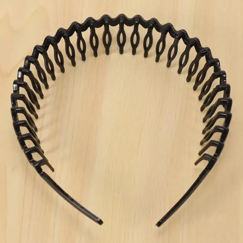 4x Cintas Negras De Plástico Con Peines Para El Cabello