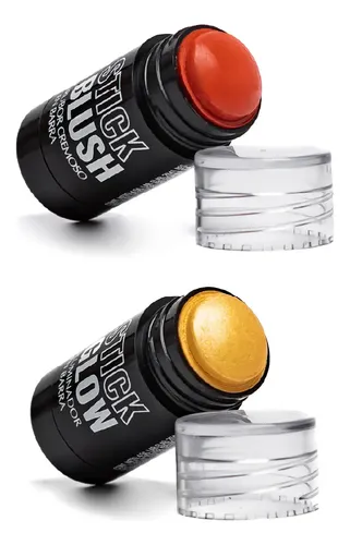 Set Stick Glow Blush Iluminador Y Rubor En Barra Xulu Tono Del Maquillaje Rosy – Daylight