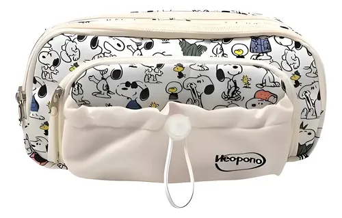 Cl Lapicera Cosmetiquera Doble Cierre Snopy, 10 X 20 Cm, Cac