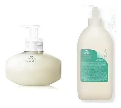 Jabon Para Manos  Erva Doce 250 Ml + Repuesto Natura