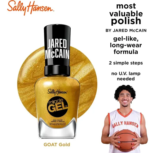 Esmalte Gel Híbrido Sally Hansen X Jared Mccain Goat Gold